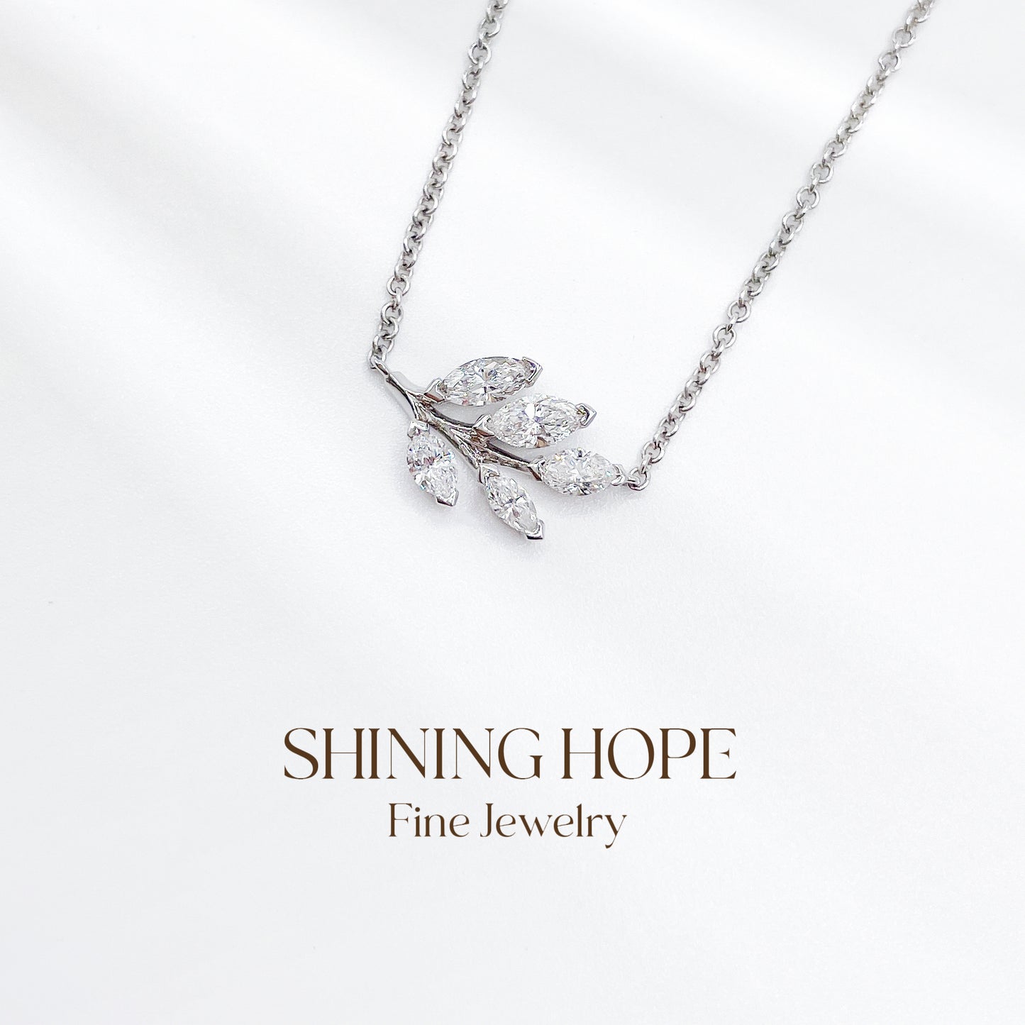 Leaf Diamond Necklace