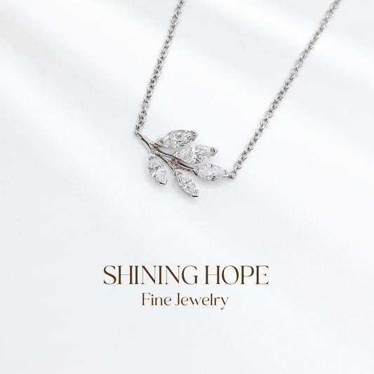 Leaf Diamond Necklace