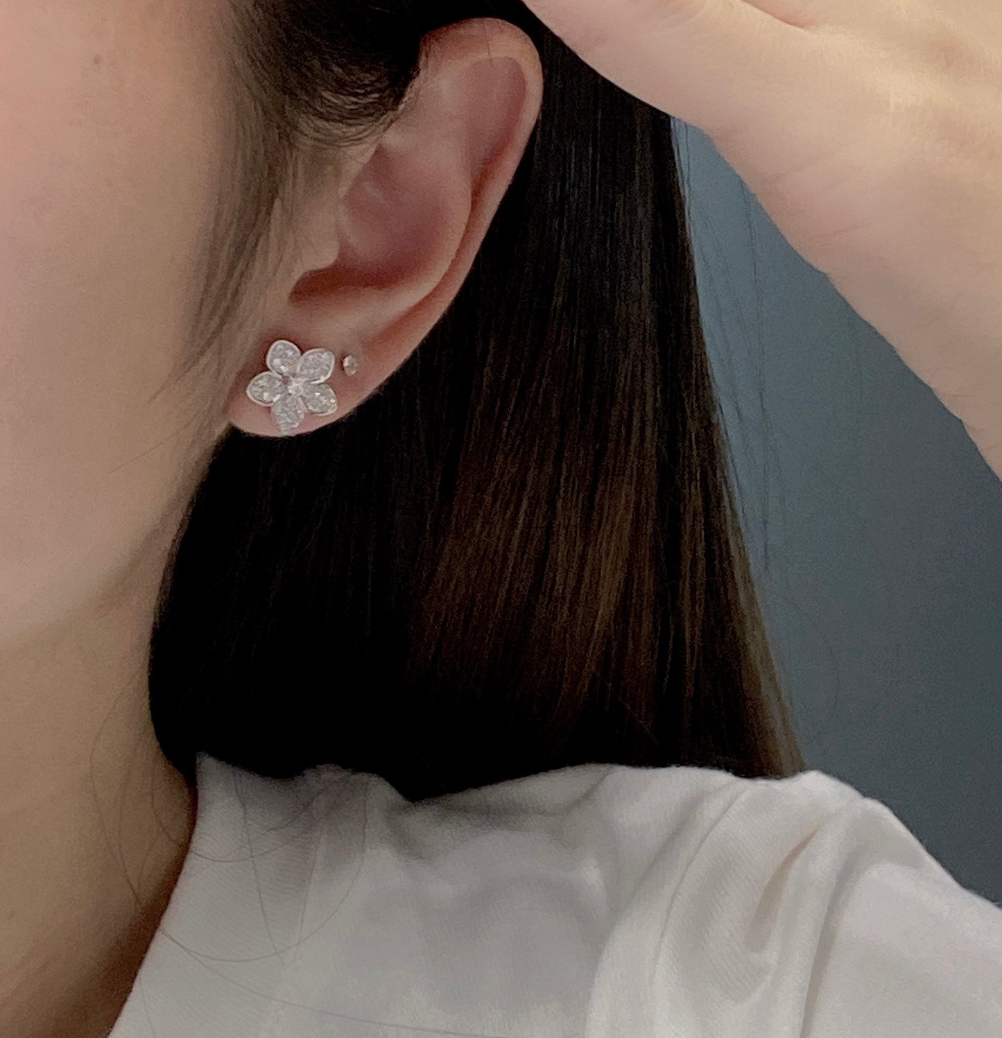Floral Harmony Diamond Earrings