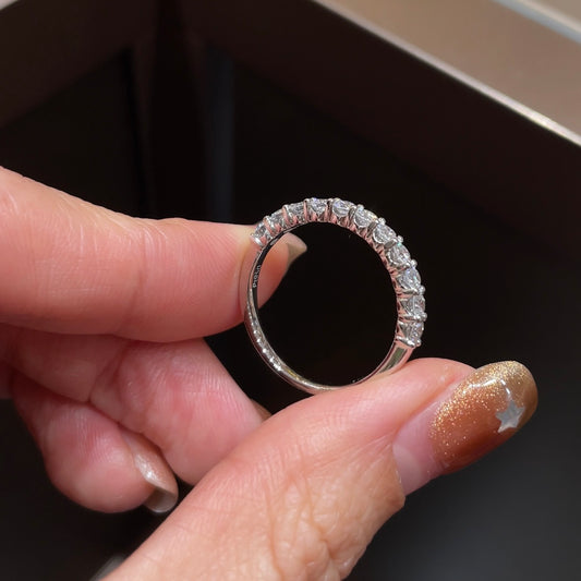 Platinum 0.738ct Lab Grown Diamond Eternity Band | 3.38g Solid Platinum Wedding Band