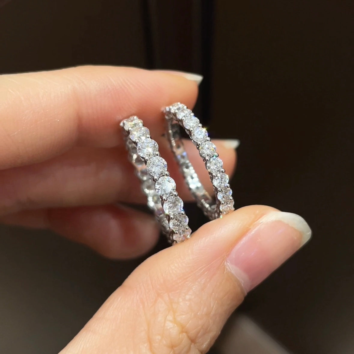 18K White Gold Lab-Grown Diamond Full Eternity Ring