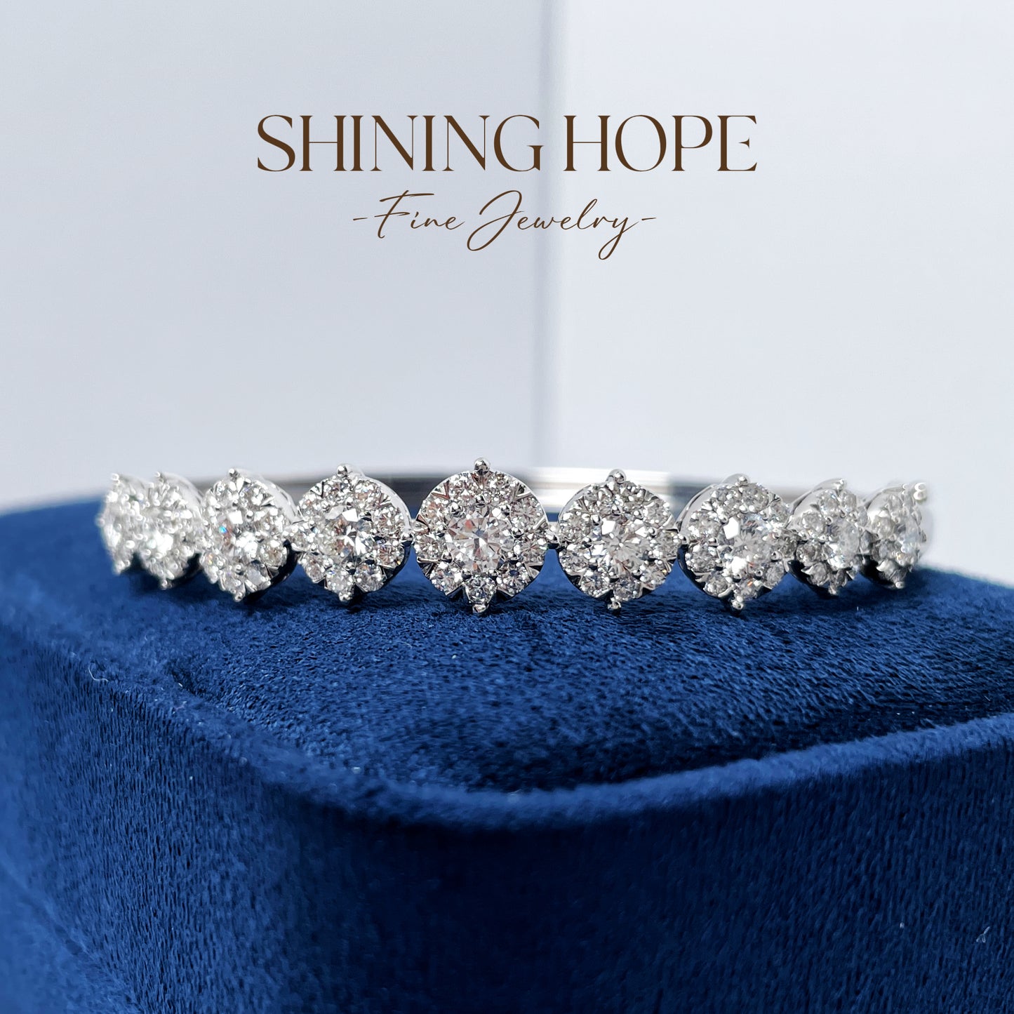 Flower Design Diamond Bracelet