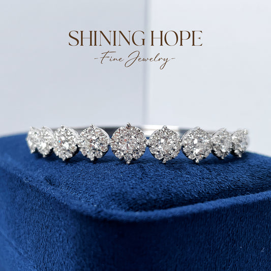 Flower Design Diamond Bracelet