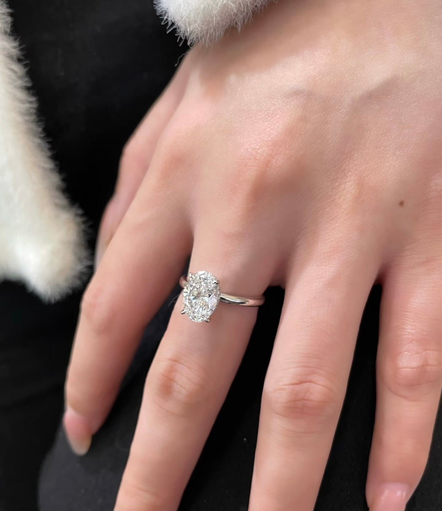 18k Gold 2ct Oval Lab-Grown Diamond The Alex Engagement Ring