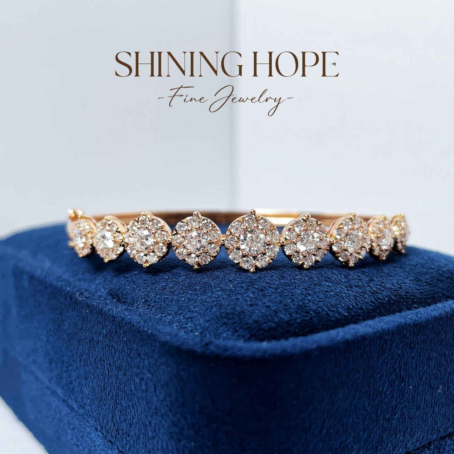Flower Design Diamond Bracelet