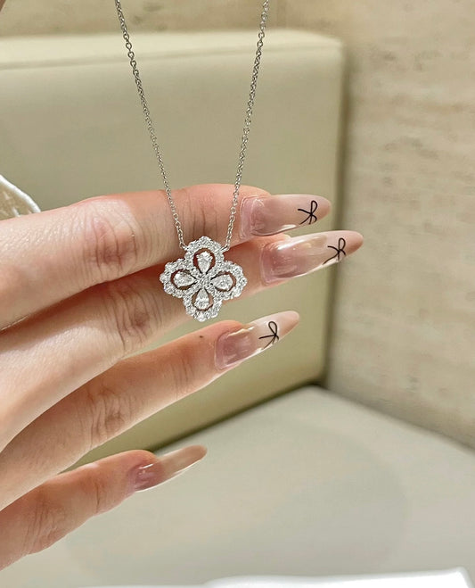 18K Gold Loop Design Lab-Grown Diamond Pendant