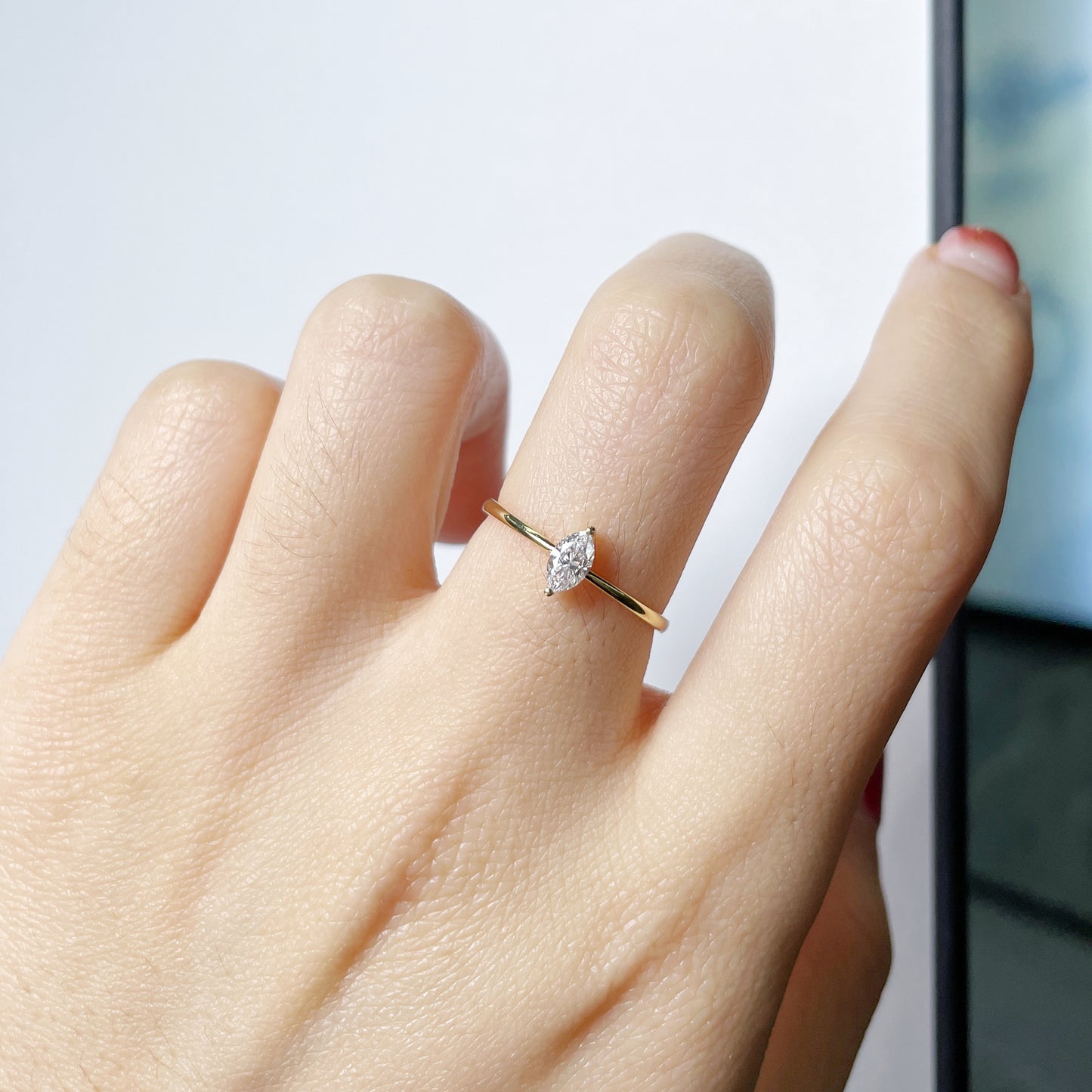 25pt Marquise Diamond Ring