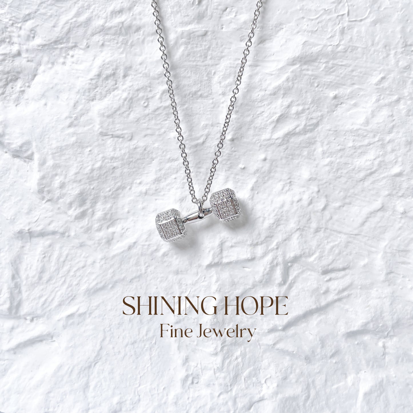 Dumbbell-shaped Diamond Necklace
