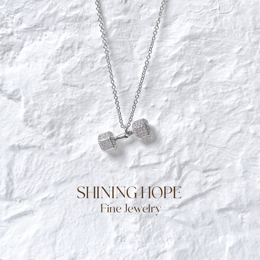 Dumbbell-shaped Diamond Necklace