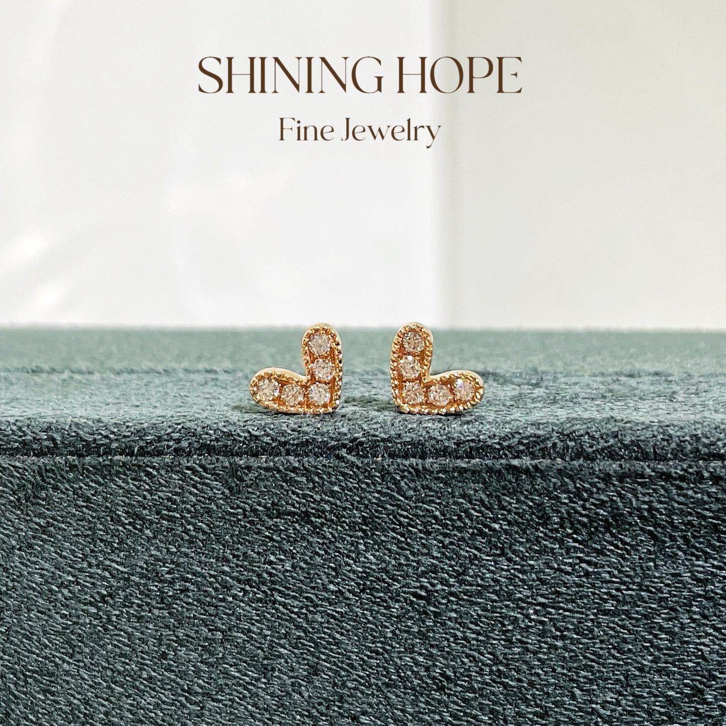 Heart Shape design - Diamond Earrings