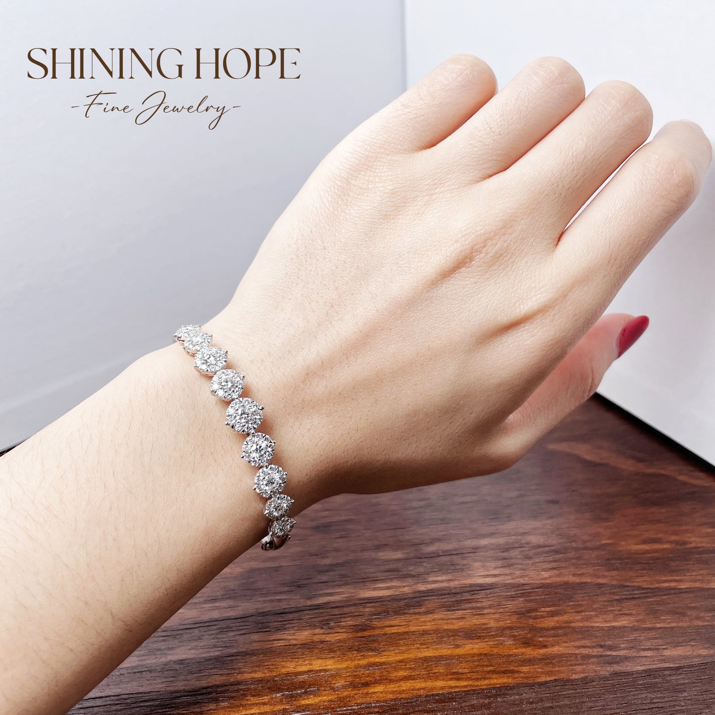 Flower Design Diamond Bracelet